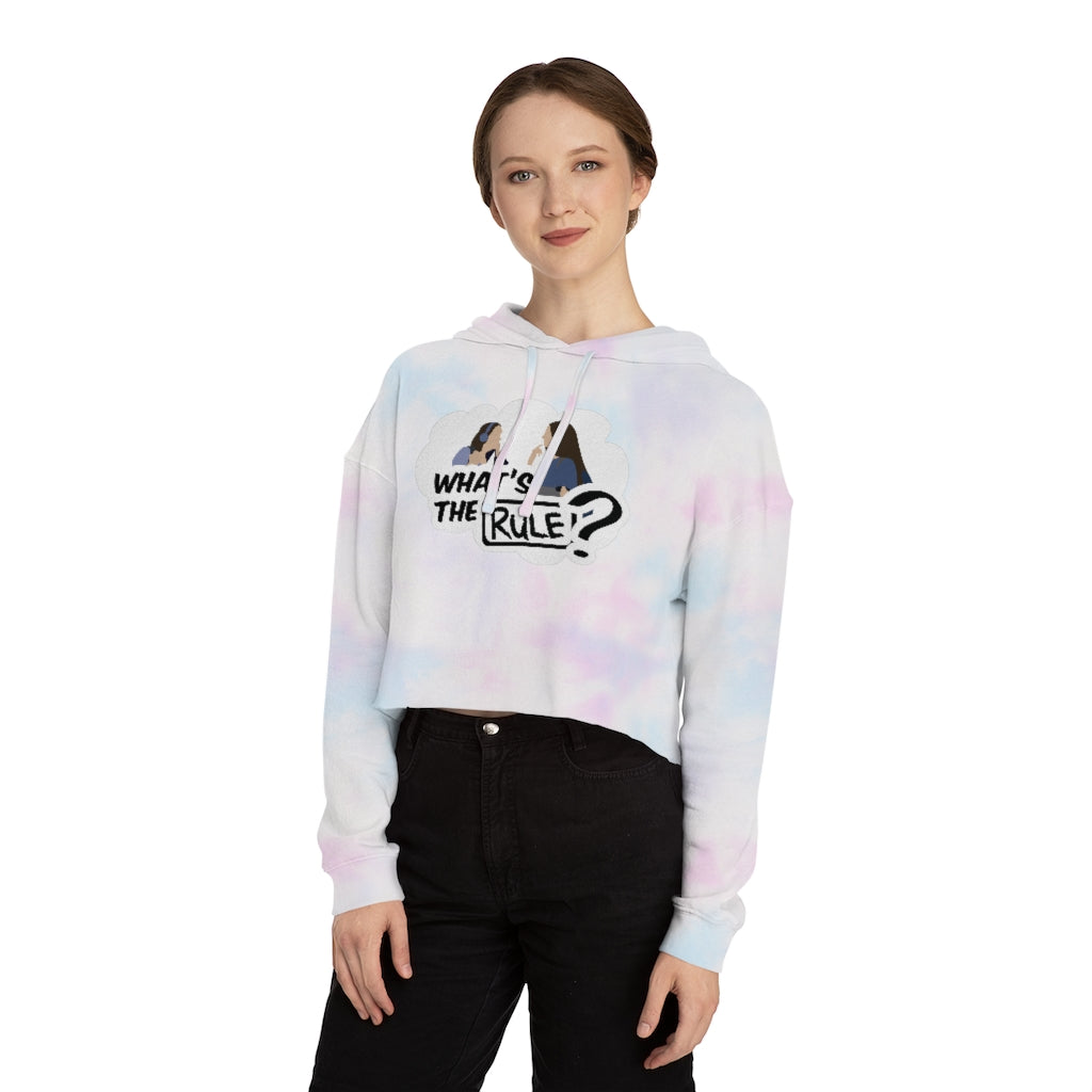 Sam & Jack What's the Rule Women’s Cropped Hooded Sweatshirt