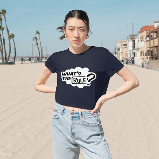 What's the Rule New Women's Flowy Cropped Tee