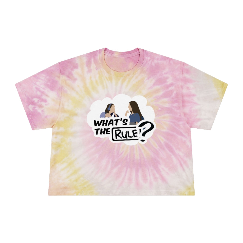 Sam & Jack What's the Rule Women's Tie-Dye Crop Tee