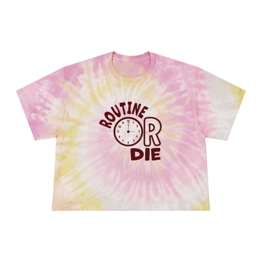 Routine or Die Women's Tie-Dye Crop Tee