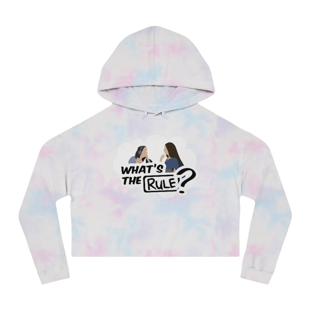 Sam & Jack What's the Rule Women’s Cropped Hooded Sweatshirt