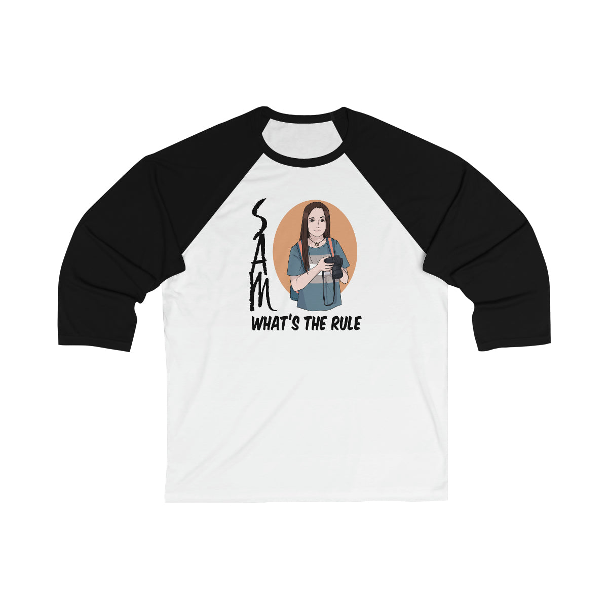 Sam Character WTR Unisex 3\4 Sleeve Baseball Tee