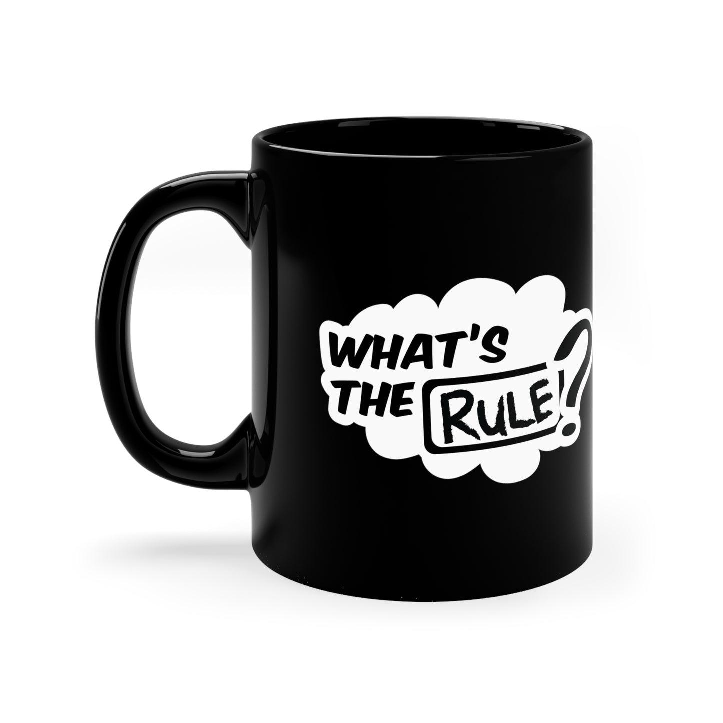 What's the Rule Character Art Mug 11oz Black Mug