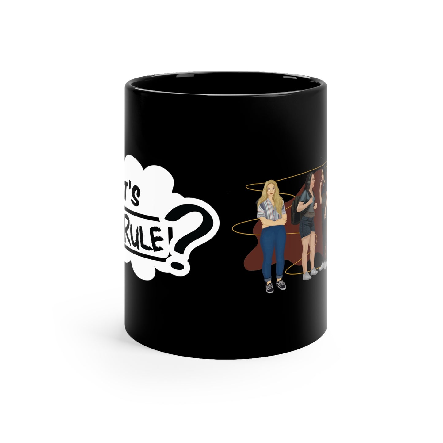 What's the Rule Character Art Mug 11oz Black Mug