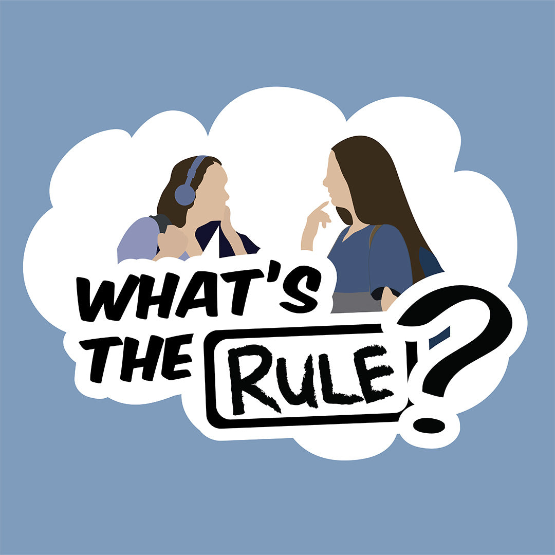 What's the Rule Logo featuring Sam and Jack as colored silhouettes.