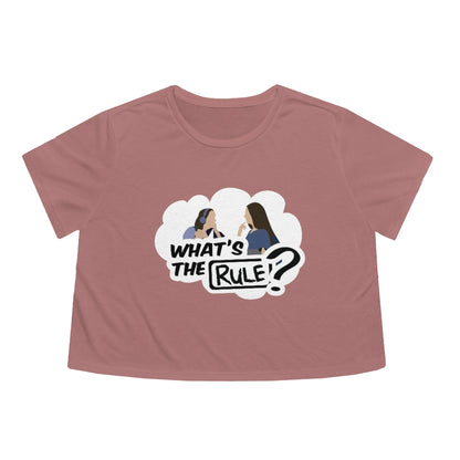 Sam & Jack | What's the Rule | Women's Flowy Cropped Tee
